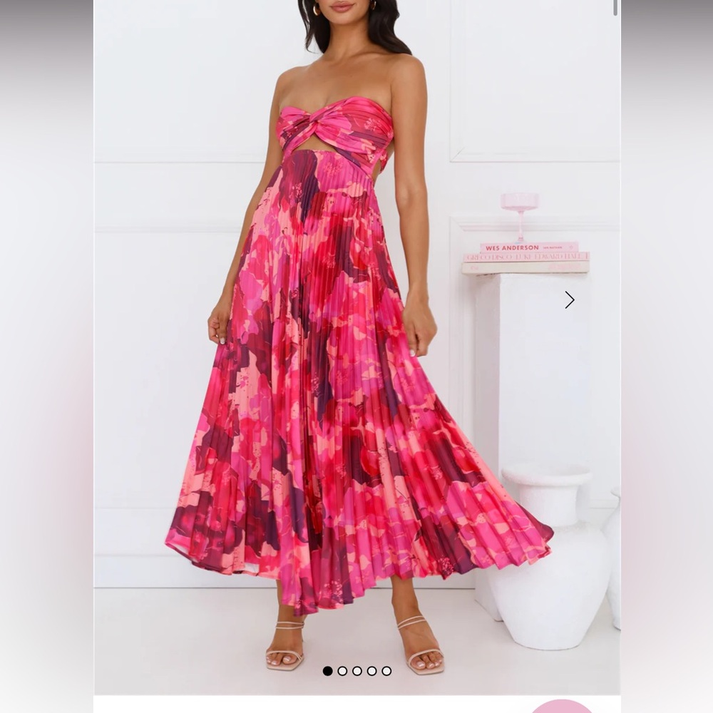 Hello Molly Pink Strapless Dress